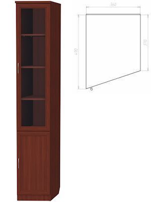 Шкаф для книг (консоль левая) арт. 201 в Нягани - nyagan.ok-mebel.com | фото 2