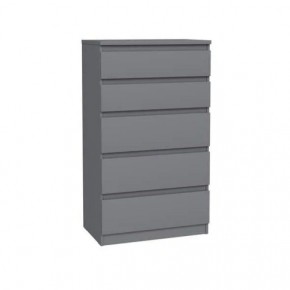 2.03.02.070.4 КАСТОР комод 5 ящиков RU серый в Нягани - nyagan.ok-mebel.com | фото
