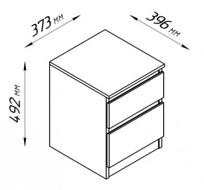 2.03.03.050.4 КАСТОР тумба 2 ящика RU серая в Нягани - nyagan.ok-mebel.com | фото 3