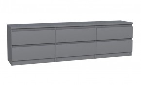 2.03.03.110.4 КАСТОР тумба 6 ящиков RU серая в Нягани - nyagan.ok-mebel.com | фото