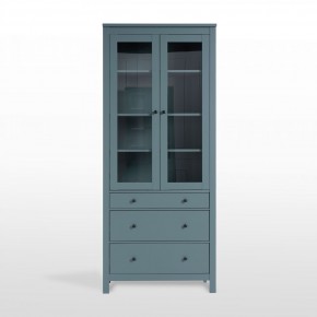 2.08.07.130.6 САГА шкаф с витриной 90 темно-бирюзовый RU в Нягани - nyagan.ok-mebel.com | фото 2