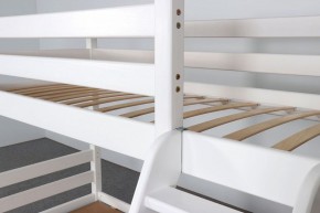 АДЕЛЬ Кровать двухъярусная с наклонной лестницей (белый) в Нягани - nyagan.ok-mebel.com | фото 6