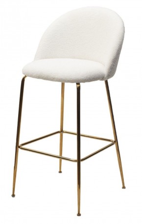 Барный стул GLADE NINI-01 Белый, teddy / золотой каркас М-City в Нягани - nyagan.ok-mebel.com | фото