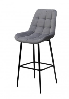 Барный стул ХОФМАН, цвет H-14 Серый, велюр / черный каркас М-City в Нягани - nyagan.ok-mebel.com | фото