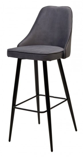 Барный стул NEPAL-BAR СЕРЫЙ #27, велюр/ черный каркас (H=78cm) М-City в Нягани - nyagan.ok-mebel.com | фото