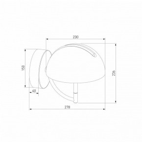 Бра Eurosvet Emisfero 50083/1 LED золото в Нягани - nyagan.ok-mebel.com | фото 3