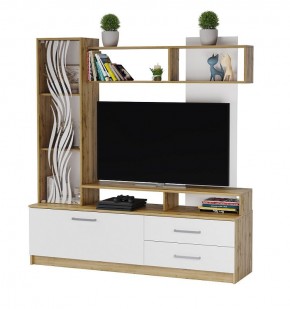 ДАРЬЯ Гостиная (Дуб Вотан/Белый глянец) в Нягани - nyagan.ok-mebel.com | фото 4