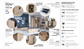 Детская Система Валенсия Комод 5ящ Дуб сонома в Нягани - nyagan.ok-mebel.com | фото 3