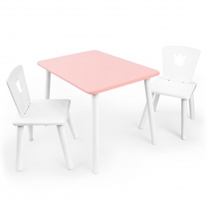 Детский комплект стол и два стула «Корона» Rolti Baby (розовый/белый, массив березы/мдф) в Нягани - nyagan.ok-mebel.com | фото 5