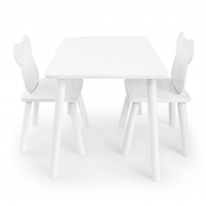 Детский комплект стол и два стула «Мишка» Rolti Baby (белый/белый, массив березы/мдф) в Нягани - nyagan.ok-mebel.com | фото 3