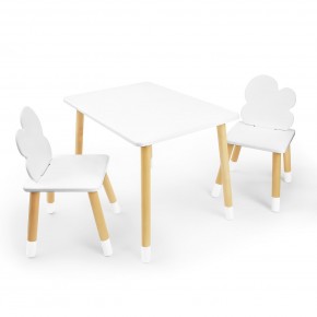 Детский комплект стол и два стула «Облачко» Rolti Baby (белый/береза, массив березы/мдф) в Нягани - nyagan.ok-mebel.com | фото 1