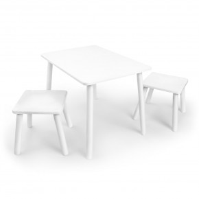 Детский комплект стол и два табурета Rolti Baby (белая столешница/белое сиденье/белые ножки) в Нягани - nyagan.ok-mebel.com | фото