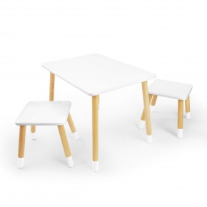 Детский комплект стол и два табурета Rolti Baby (белая столешница/белое сиденье/береза ножки) в Нягани - nyagan.ok-mebel.com | фото