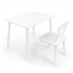 Детский комплект стол и стул «Корона» Rolti Baby (белый/белый, массив березы/мдф) в Нягани - nyagan.ok-mebel.com | фото 1