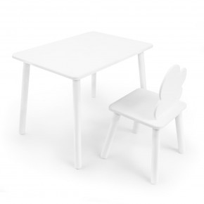 Детский комплект стол и стул «Облачко» Rolti Baby (белый/белый, массив березы/мдф) в Нягани - nyagan.ok-mebel.com | фото