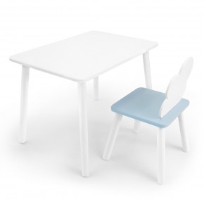 Детский комплект стол и стул «Облачко» Rolti Baby (белый/голубой, массив березы/мдф) в Нягани - nyagan.ok-mebel.com | фото