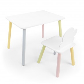 Детский комплект стол и стул «Облачко» Rolti Baby (белый/цветной, массив березы/мдф) в Нягани - nyagan.ok-mebel.com | фото