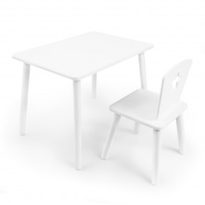 Детский комплект стол и стул «Звезда» Rolti Baby (белый/белый, массив березы/мдф) в Нягани - nyagan.ok-mebel.com | фото