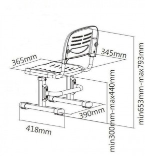 Детский стул SST3 Grey в Нягани - nyagan.ok-mebel.com | фото 4