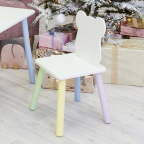 Детский стул Мишутка (Белый/Белый/Цветной) в Нягани - nyagan.ok-mebel.com | фото 1
