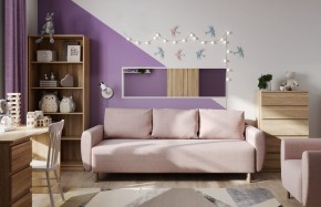 Диван-кровать Тулисия светло-розовый, ткань рогожка в Нягани - nyagan.ok-mebel.com | фото