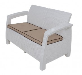 Диван Yalta Premium Sofa 2 Set (Ялта) белый (+подушки под спину) в Нягани - nyagan.ok-mebel.com | фото 1