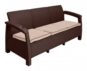 Диван Yalta Premium Sofa 3 Set (Ялта) шоколадный (+подушки под спину) в Нягани - nyagan.ok-mebel.com | фото 2