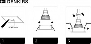 DK3021-WH Встраиваемый светильник, IP 20, 10 Вт, GU5.3, LED, белый, пластик в Нягани - nyagan.ok-mebel.com | фото 5