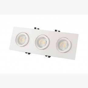 DK3023-WH Встраиваемый светильник, IP 20, 10 Вт, GU5.3, LED, белый, пластик в Нягани - nyagan.ok-mebel.com | фото 3