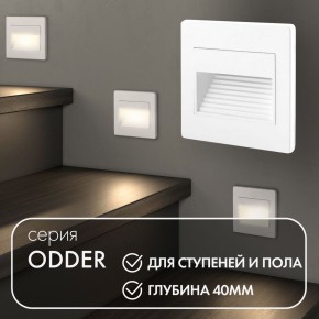 DK3050-WH Светильник встраиваемый в стену, IP 20, LED 3000, 1 Вт, белый, пластик в Нягани - nyagan.ok-mebel.com | фото 5
