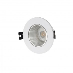 DK3061-WH+CH Встраиваемый светильник, IP 20, 10 Вт, GU5.3, LED, белый/хром, пластик в Нягани - nyagan.ok-mebel.com | фото