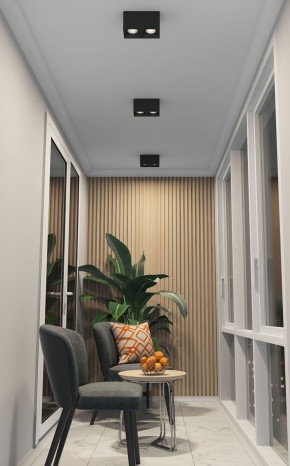 DK3085-BK+CH Светильник накладной IP 20, 10 Вт, GU5.3, LED, черный/хром, пластик в Нягани - nyagan.ok-mebel.com | фото 2