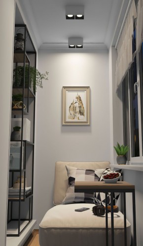 DK3085-WB+WH Светильник накладной IP 20, 10 Вт, GU5.3, LED, бело-черный/белый, пластик в Нягани - nyagan.ok-mebel.com | фото 2
