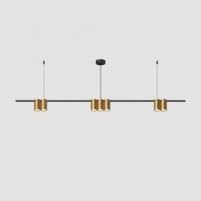 DK4063-BK+SG Подвесной светильник ORBIT, IP20, 7xGU10 LED до 15 Вт, черный + сатинированное золото, алюминий в Нягани - nyagan.ok-mebel.com | фото