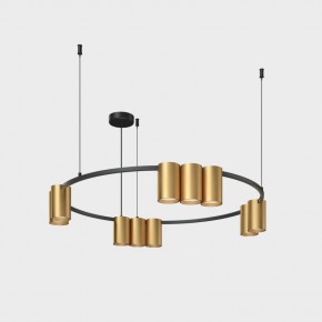 DK4065-BK+SG Подвесной светильник ORBIT , IP20, 10xGU10 LED до 15 Вт, черный + сатинированное золото, алюминий в Нягани - nyagan.ok-mebel.com | фото 2