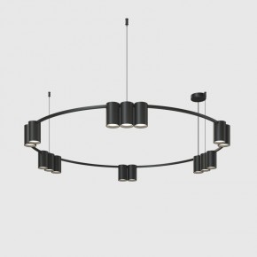 DK4067-BK Подвесной светильник ORBIT, IP20, 15xGU10 LED до 15 Вт, черный матовый, алюминий в Нягани - nyagan.ok-mebel.com | фото