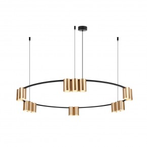 DK4067-BK+SG Подвесной светильник ORBIT, IP20, 15xGU10 LED, до 15 Вт, черный + сатинированное золото, алюминий в Нягани - nyagan.ok-mebel.com | фото 3