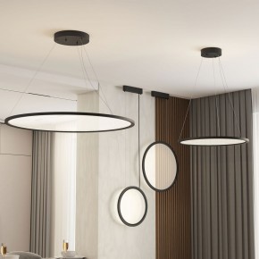DK6616-BK Подвесной горизонтальный светильник Veil со светодиодом H900 d600 220V 48W 3000-6000K IP20 черный алюминий в Нягани - nyagan.ok-mebel.com | фото 5
