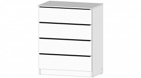 ЭЛЕГАНТ Комод 4 ящика (белый) в Нягани - nyagan.ok-mebel.com | фото