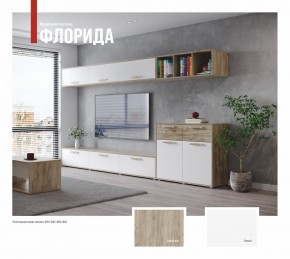 ФЛОРИДА Гостиная (модульная) дуб серый/белый в Нягани - nyagan.ok-mebel.com | фото