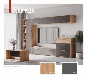 ФЛОРИДА Гостиная (модульная) дуб золотой/графит в Нягани - nyagan.ok-mebel.com | фото