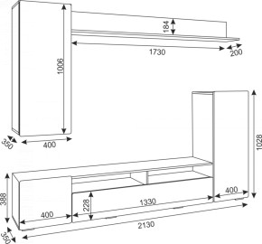 Гостиная Альфа (Белый/Белый глянец) в Нягани - nyagan.ok-mebel.com | фото 4