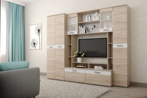 Гостиная Белла (Дуб Сонома/Белый глянец) в Нягани - nyagan.ok-mebel.com | фото