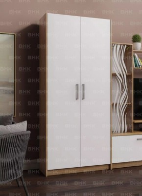ДАРЬЯ Шкаф (Дуб Вотан/Белый глянец) гостиная в Нягани - nyagan.ok-mebel.com | фото 2