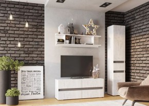 Гостиная Мрия (модульная) Бетон пайн светлый/Графит в Нягани - nyagan.ok-mebel.com | фото 9