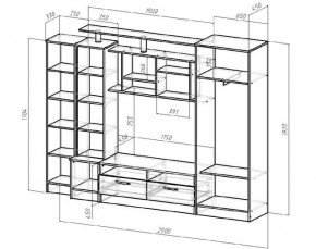 ОСКАР Гостиная (Венге/Анкор светлый) в Нягани - nyagan.ok-mebel.com | фото 2