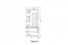 ГРЕТТА Прихожая (дуб сонома/ясень черный) в Нягани - nyagan.ok-mebel.com | фото 5