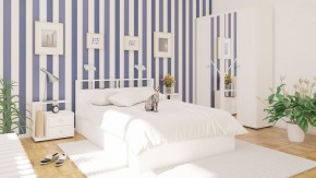 Камелия Кровать 1400, цвет белый, ШхГхВ 143,5х217х78,2 см., сп.м. 1400х2000 мм., без матраса, основание есть в Нягани - nyagan.ok-mebel.com | фото 4