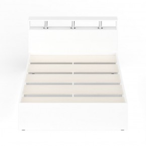 Камелия Кровать 1400, цвет белый, ШхГхВ 143,5х217х78,2 см., сп.м. 1400х2000 мм., без матраса, основание есть в Нягани - nyagan.ok-mebel.com | фото 5