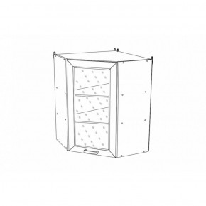 КГ "Агава" ВВУС550 Шкаф навесной угловой h 900 Трюфель в Нягани - nyagan.ok-mebel.com | фото